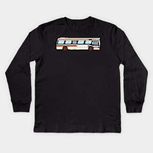 Toronto TTC GM New Look "Fishbowl" Bus Kids Long Sleeve T-Shirt